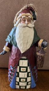 Vintage Jim Shore Weihnachtsmann mit Laterne Figur Nikolaus Weihnachten 2002 - Bild 1 von 3
