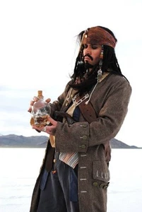Exact JACK SPARROW ABRIGO Pirata Disfraz Chaqueta M/L/XL - Imagen 1 de 9