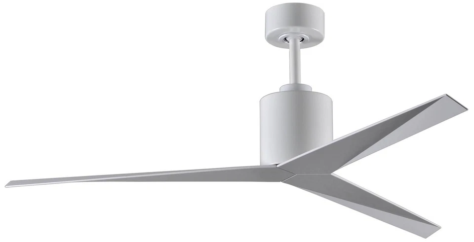 56" Matthews Eliza White Modern Damp Rated Ceiling Fan with Remote - Image 1 of 1