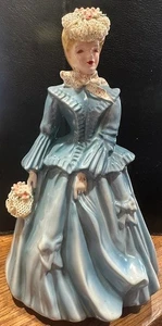 Rare Florence Ceramics 7.5" Sarah Figurine Pasadena CA Slip-Coat Lace 40s-50s - Picture 1 of 23