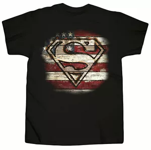 T-shirt DC Comics Superman logo legno adulto - Foto 1 di 1