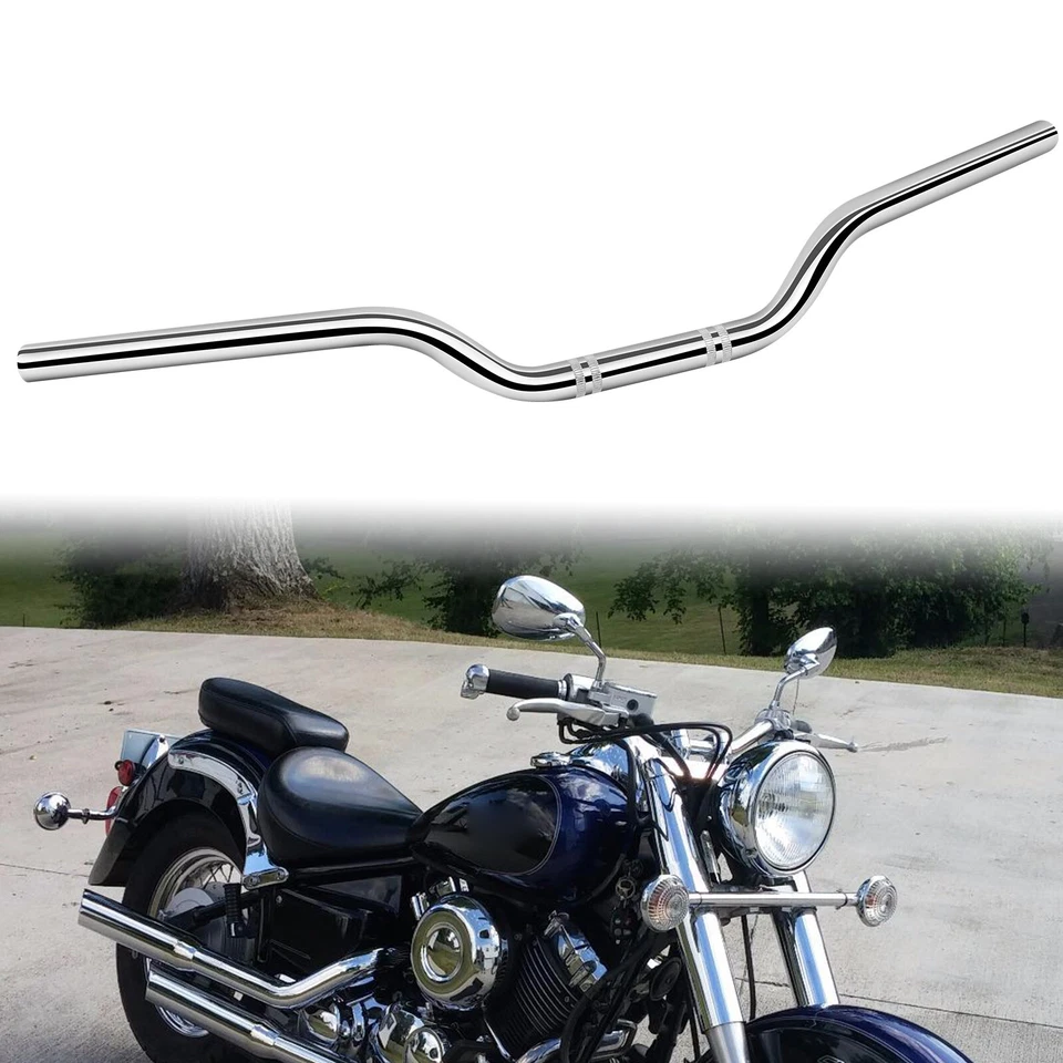 For Honda VTX 1300 C R S RETRO Chrome Motorcycle 1" 25mm Drag Z Bar Handlebars - Image 1 of 4