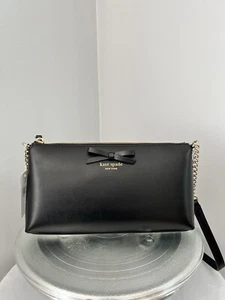 NEW Kate Spade Sawyer Street Declan Leather Shoulder Crossbody Bag Purse Black - Picture 1 of 8