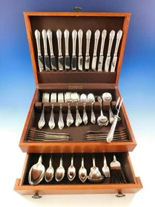 Rosemont by Gorham Silverplate Flatware Set Service 114 pc Huge Circa 1930 Roses - Picture 1 of 8