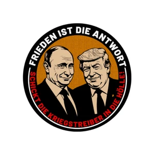 Frieden ist die Antwort Putin Trump Auto Aufkleber Car-Sticker Vinyl wetterfest - Picture 1 of 1