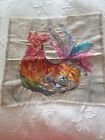 HandSewn Embroidery Tapestry Panel Chicken Cushion Front Bag Front Wall Hanging