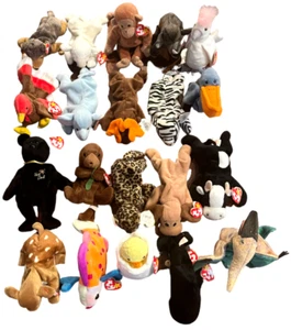 Beanie Baby (Babies) with Tags - See Description 4 Versions and Year - LOT of 20 - Picture 1 of 13