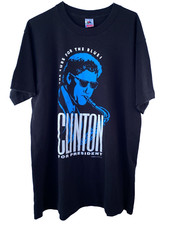 Vintage 1992 Cure For The Blues Shirt Bill Clinton For President  Black XL