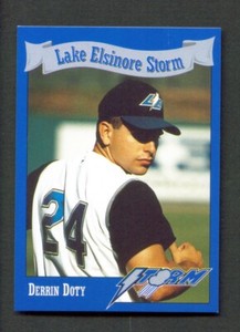 1995 Lake Elsinore STORM Team Issue #12 DERRIN DOTY Oak Harbor WASHINGTON