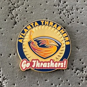 Atlanta Thrashers Go Thrashers ! NHL Hockey Pin - Imagen 1 de 2