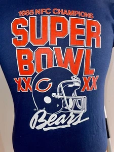 Chicago Bears Super Bowl XX 1985 NFC Champs 1980s T-Shirt NFL Screen Stars Med - Picture 1 of 6