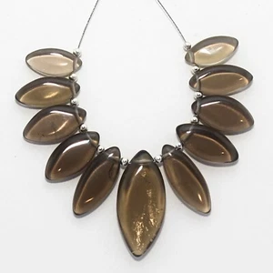 56.30cts Natural Smoky Quartz Marquise Smooth Loose Gemstone 14x7mm To 26x12mm - Picture 1 of 6