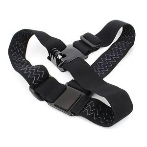 Black Anti-Skid Elastic Head Belt Mount Strap Headband For GoPro Hero 10 9 8 7 6 - Picture 1 of 7