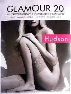 HUDSON Halterlose Strümpfe GLAMOUR 20 Glänzend Größe 38-40 Farbe Natur Weiß - Bild 1 von 1