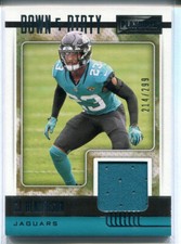 2021 PANINI PLAYBOOK FOOTBALL CJ HENDERSON DOWN & DIRTY JERSEY /299