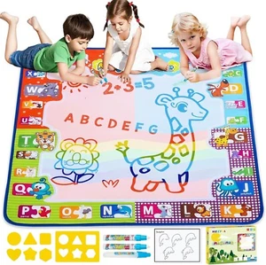 KIZZYEA Toys for 2 3 4 5 Years Old Boys Girls, Water Doodle Mat Multicolor - Picture 1 of 6