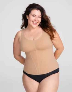 Honeylove Damen 1X maximale Formung und Unterstützung Kühnheit Tank Sand Neu mit Etikett - Bild 1 von 8