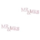 2 Set Wooden Block Cutout Mr& Mrs Sign Letter Ornaments Household