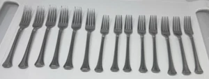 14 Apollonia Oneida 6 Dinner Forks & 8 Salad Glossy 18/0 Stainless Flatware - Picture 1 of 22