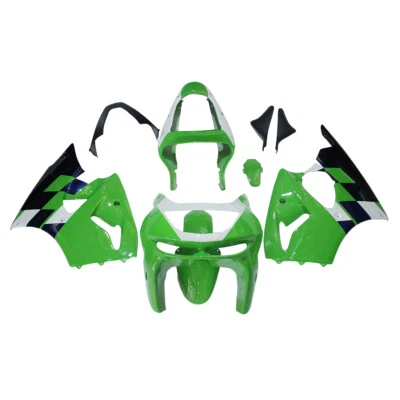 Green Black Fairing Kit for 1998 1999 Kawasaki Ninja ZX6R 636 Injection Bodywork Foto 1 de 4