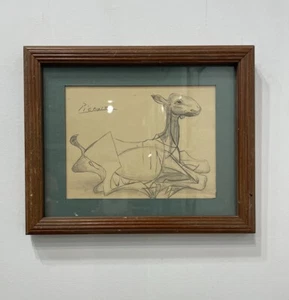 Pablo Picasso drawing - Goat drawing - cubism - Picture 1 of 8
