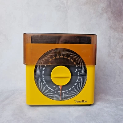 Balance de Cuisine Terraillon - Années 70 - Plastique Jaune - Photo 1/4