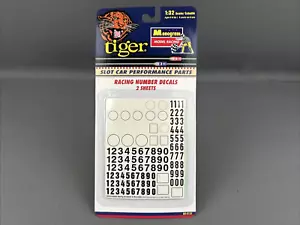 Monogram Tiger 1/32 Slotcar 2 Blätter Rennnummer Decalbogen #85-5121 Neu in OVP - Bild 1 von 7