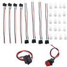 10 Sets Of Red And Black Buttons Each 5 Ac Dc 1-250V 6A Spst Thumb On/Off Mini B