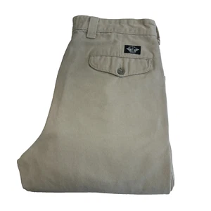 Pantalones chinos Dockers para hombre W30 L29 caquis lona pesada rectos vintage - Imagen 1 de 12