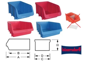 6 Größen - HÜNERSDORFF Lagerbox Stapelbox Sichtlagerbox Sichtlagerkasten Schütte - Bild 1 von 24