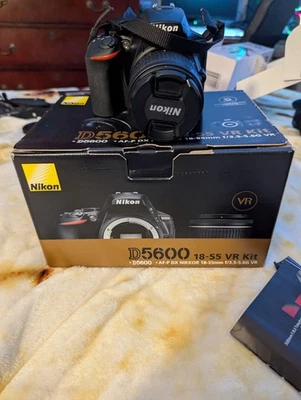 Nikon D5600 Camera 18-55mm VR Kit/ W Camera Bag And Extra Lenses And Accessories - Image 1 of 4