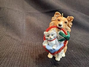 Hallmark Andenken Weihnachtsschmuck Tramp and Laddie 1991 falsche Box - Bild 1 von 5