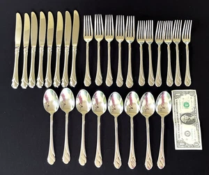 Vintage 27 Teile Mikasa "Sweet Pea" Gerald Patrick Edelstahl Besteck Korea - Bild 1 von 13