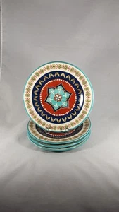 CERTIFIED INTERNATION MONTERREY VERONIQUE CHARRON 4 LUNCHEON PLATES 9" DIAMETER - Picture 1 of 13