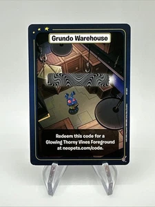 Neopets TCG Grundo Warehouse Virtual Prize Card Glowing Thorny Vines Foreground - Bild 1 von 2