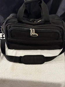 Atlantic Carry-on Travel Bag Overnight Bag Luggage Tote Black W/Shoulder Strap - Picture 1 of 15