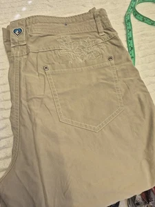 Pantalones de senderismo al aire libre Kuhl Wmns Beig con acento bordado RN108846Capri talla 10 - Imagen 1 de 18