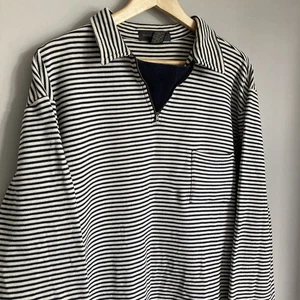 Fisherman Jumper Vtg Banana Republic Mens Med Oversize Striped Nautical Coastal - Picture 1 of 9