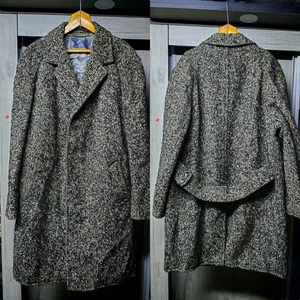 1970s Vintage wool camel hair classic belted camouflage raglan over coat 46R - Picture 1 of 12