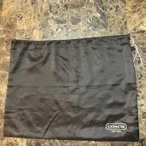 Coach Brown Dust Bag For Purse 19” X 13.5” Satin Drawstring - Picture 1 of 4