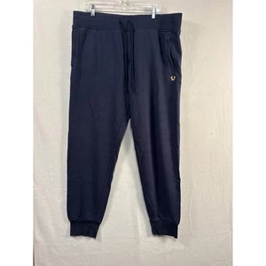 True Religion Mens XL/TG Navy Blue World Tour Jogger Sweatpants Comfy #1684 - Picture 1 of 8