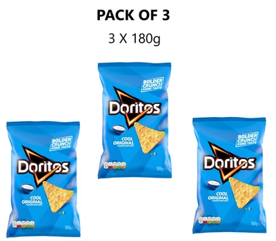Doritos Cool Original Crisps Multipack, 3x180g, Fresh Stock - Image 1 of 4