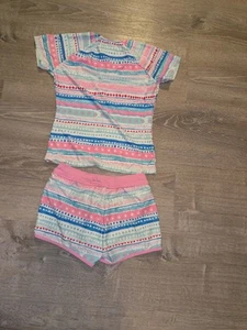 Youth Girls 2-piece Reversible Swim Suit Set Large 14/16 New Rash guard Shirts - Picture 1 of 3