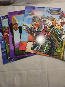 Vintage Looney Tunes School Folders Lot of 5 Stuart Hall 1990s Back to School - Picture 1 of 7