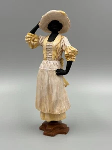 RARE 6.5” Inch Doll Mannequin On Stand In Dress W/ Bow & Hat Unique - Picture 1 of 5