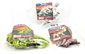 3 New Mini Jurassic Dinosaur Triceratops K-Rex Dilophosaurus Building Bricks - Picture 1 of 2