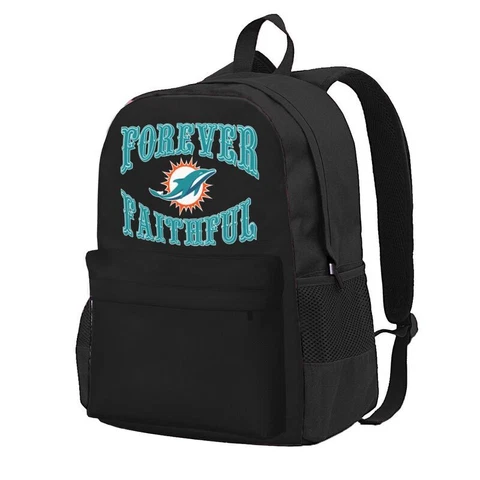 Forever Faithful Miami Dolphins Adult Backpack Large Capacity Travel Bag Cover