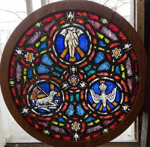 round stained glass window Cover