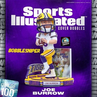 JOE BURROW LSU Tigers "Sports Illustrated Cover" NCAA #100 Exclusive Bobblehead - Image 1 of 4