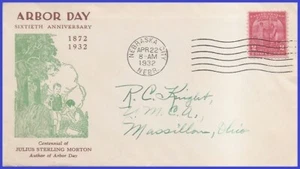 USA3 # 717 ADDR LINPRINT FDC 2 día del árbol - Imagen 1 de 1